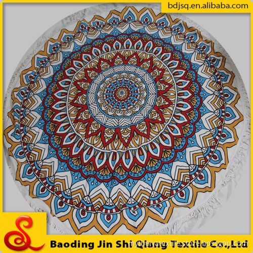 Wholesale 2016 hot selling custom round beach towel